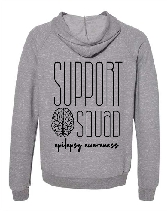 Epilepsy Support Squad Hoodie - Heather Gray