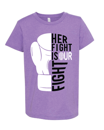 Epilepsy Fight Tee - Youth & Adult - Gray & Purple