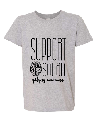 Epilepsy Support Tee - Youth & Adult - Gray & Purple